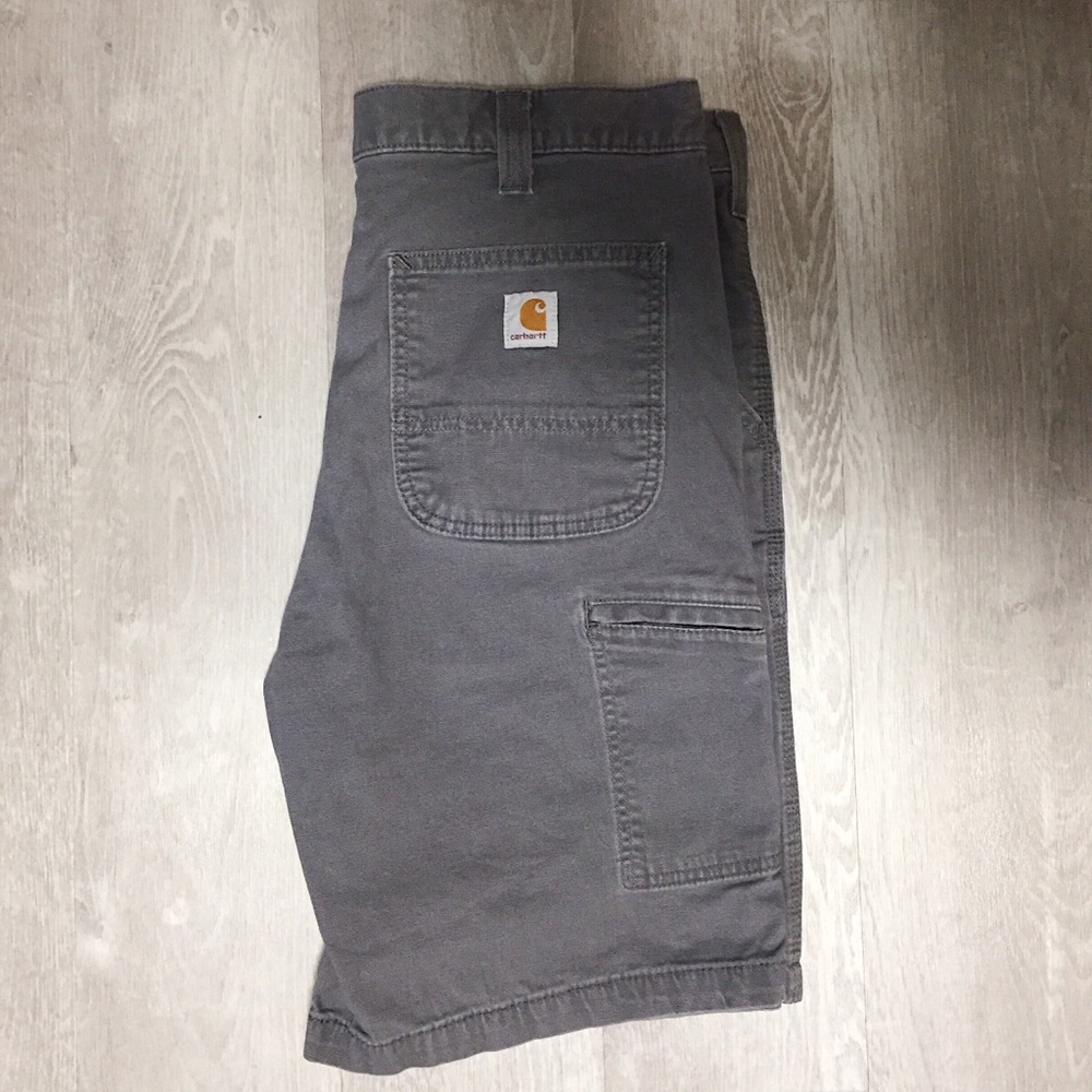 Men's Carhartt 34 Grey Cotton/Spandex Work Shorts